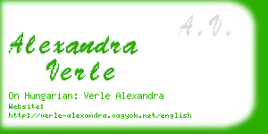 alexandra verle business card